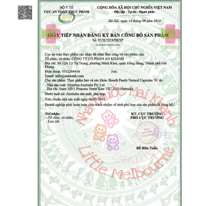 [Breath Pearls] Viên Uống Giảm Hôi Miệng Úc (50 viên)
