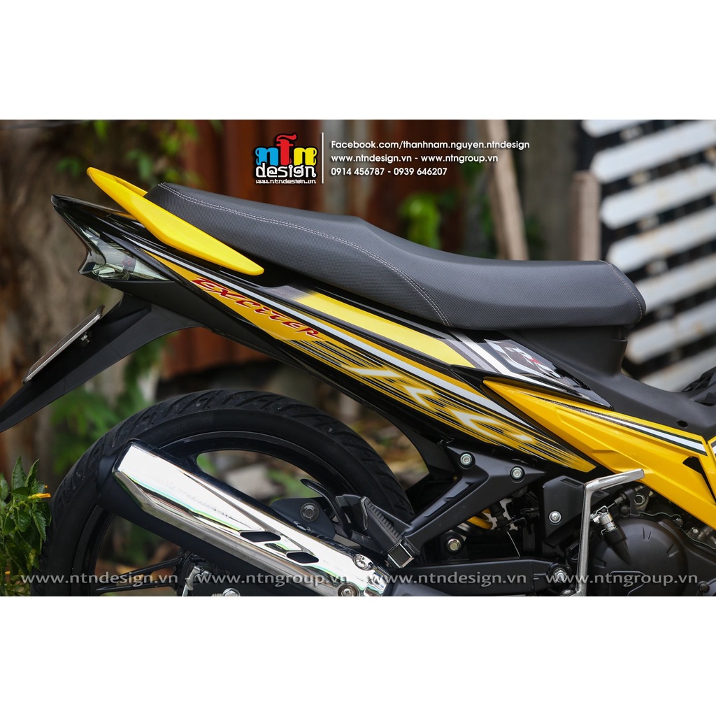 Tem rời Exciter 2006-2010 vàng đên rc cover tem 3 lớp cao cấp