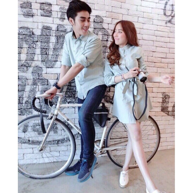 Set Áo váy sơ mi nam nữ đẹp