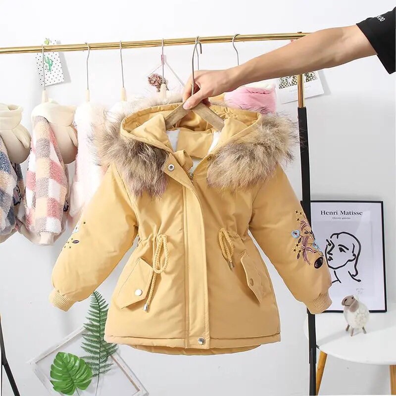 Áo Khoác KaKy Mủ Lông Bé Gái 8-38kg Thời Trang BaBy Quảng Châu