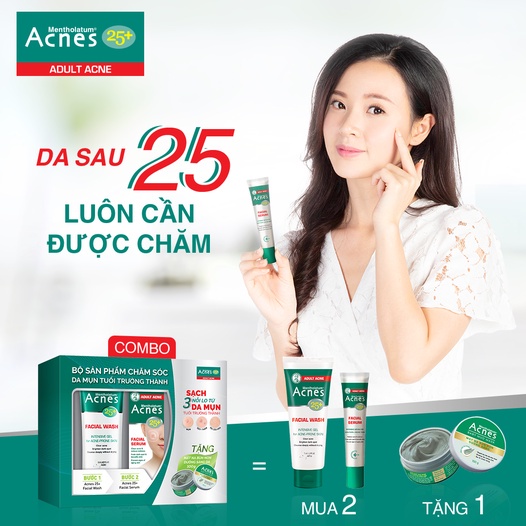 [Có sẵn] Bộ Sản Phẩm Chăm Sóc Da Mụn Tuổi Trưởng Thành Acnes Facial Wash