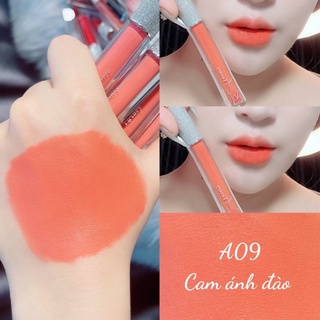 Son Kem lì BA luxury màu Cam Ánh Đào siêu hót mẫu mới nhất siêu lì mịn môi