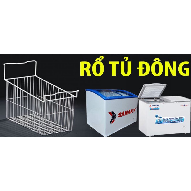 Rổ tủ đông inox dành cho loại tủ đông kính cong