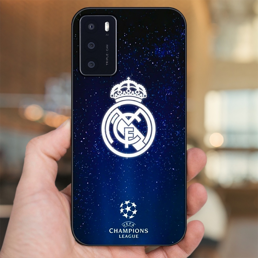 Ốp lưng Oppo A16 viền đen in hình Real Madrid