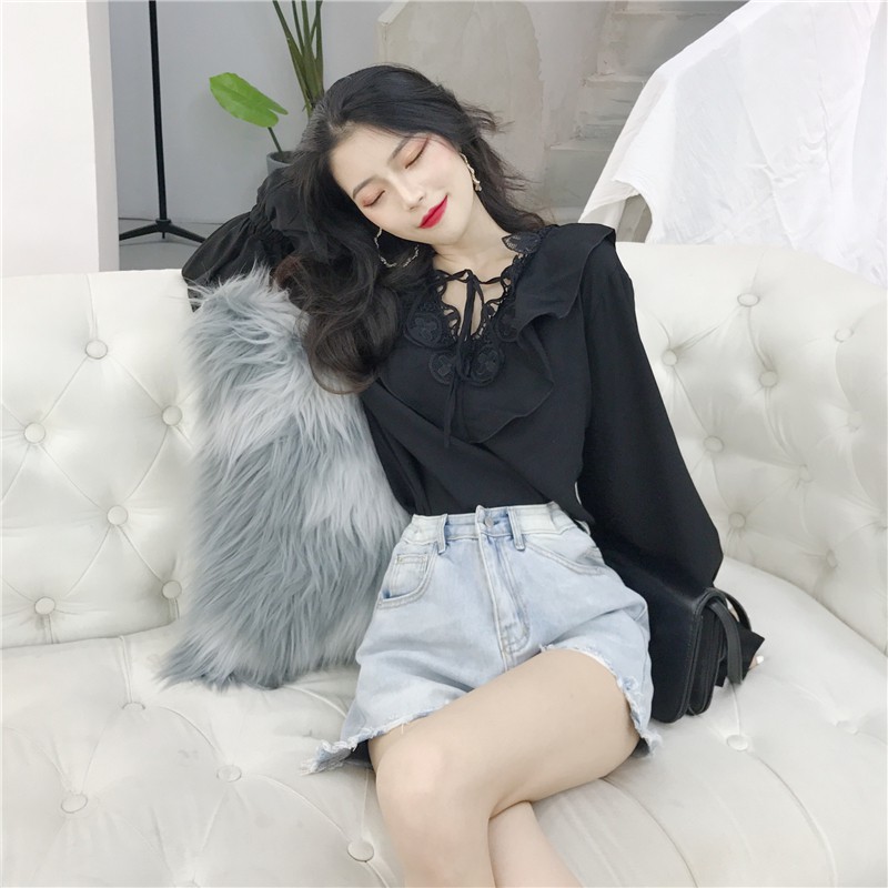 ÁO KIỂU TAY BÈO ULZZANGG(kèm video)
