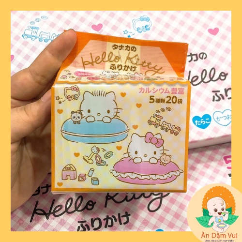 Gia vị rắc Hello Kitty Nhật Bản chia gói bột nhỏ furikake rắc trộn cơm cho bé ăn dặm SAMI KIDS