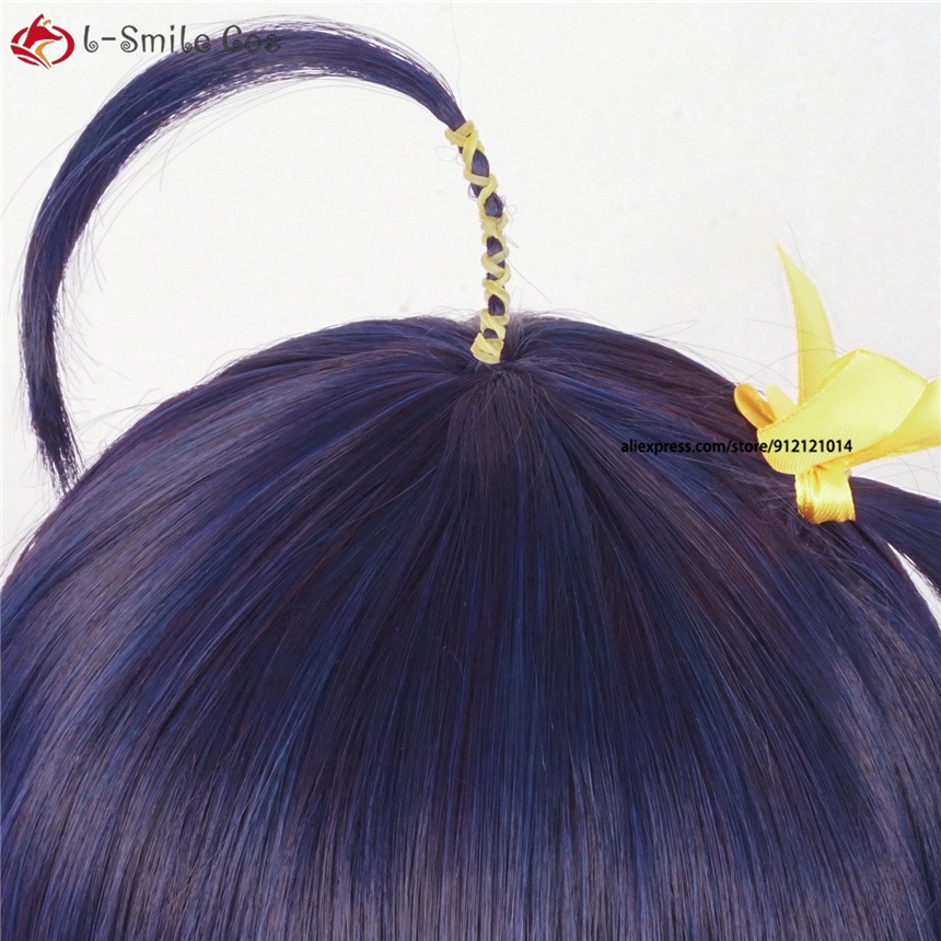 Bộ Tóc Giả Bằng Sợi Tổng Hợp Chịu Nhiệt Màu Tím Đen Tím Hóa Trang Nhân Vật Anime Chunibyo