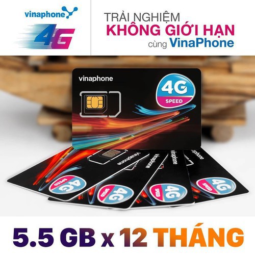 Sim 4G Vinaphone D500 5,5Gb/tháng - Miễn phí 12 tháng
