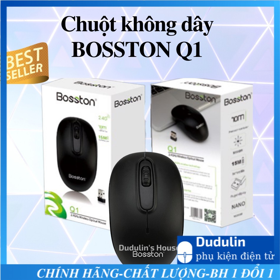 Chuốt máy tính Không Dây Bosston Q1 cực mượt, cực bền thích hợp học tập, văn phòng