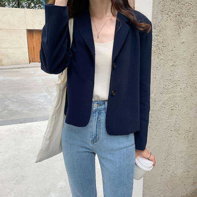 Áo Khoác Blazer Tay Dài Màu Sắc Đơn Giản Thanh Lịch Cho Nữ | BigBuy360 - bigbuy360.vn