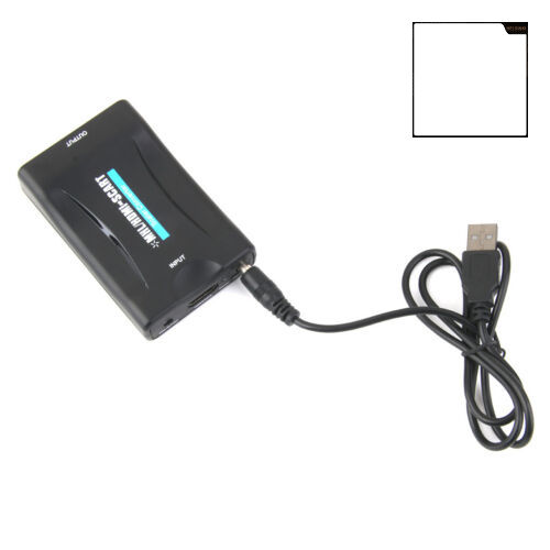 helsinki USB HDMI-compatible Male Lead to SCART Composite Video Converter Adapter with USB Cable