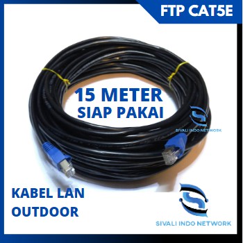 Dây Cáp Lan Ftp Cat5E Dài 15m Màu Đen Sử Dụng Ngoài Trời