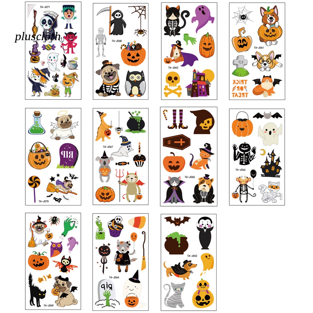 Hình Xăm Dán Họa Tiết Bí Ngô Halloween Cho Bé