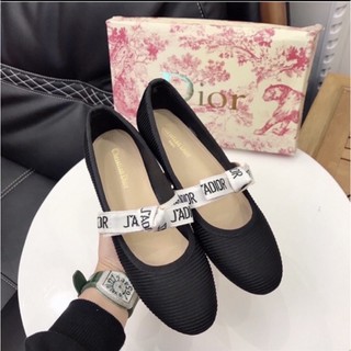 Giày búp bê đính nơ style sang trọng Dio