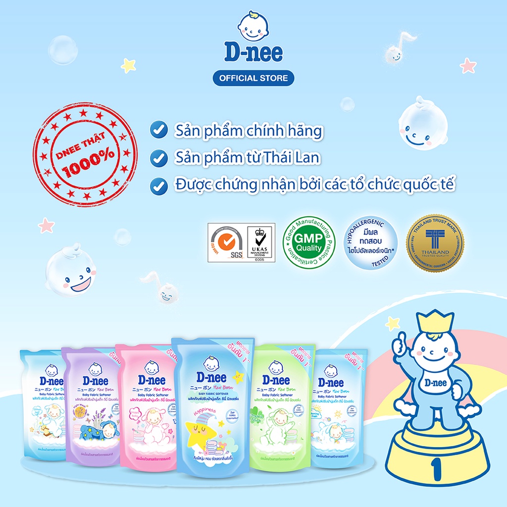 Nước giặt quần áo D-nee 3000 ML + Nước xả vải D-nee 600 ML