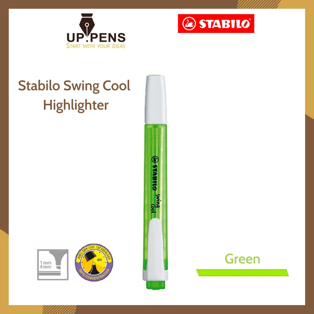 Bút dạ quang Stabilo Swing Cool Highlighter – Màu xanh lá (Verde Claro)