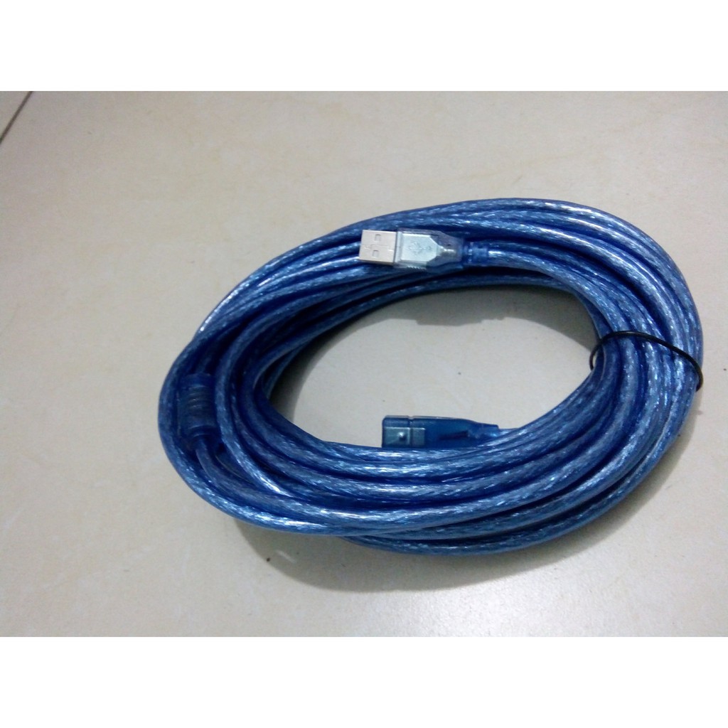 Cáp USB nối dài 10m xanh