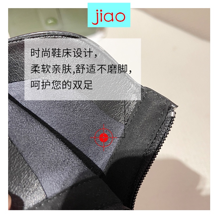 Giày bốt cao bồi cổ thấp màu trắng đế dày mũi nhọn thời trang xuân thu 2021 mới cho nữ