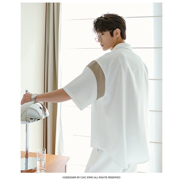 Bộ Dồ Thời Trang Áo Sơ Mi Nam Tay Ngắn Tay Kèm Quần Ngắn Thời Trang Mùa Hè Cho Nam