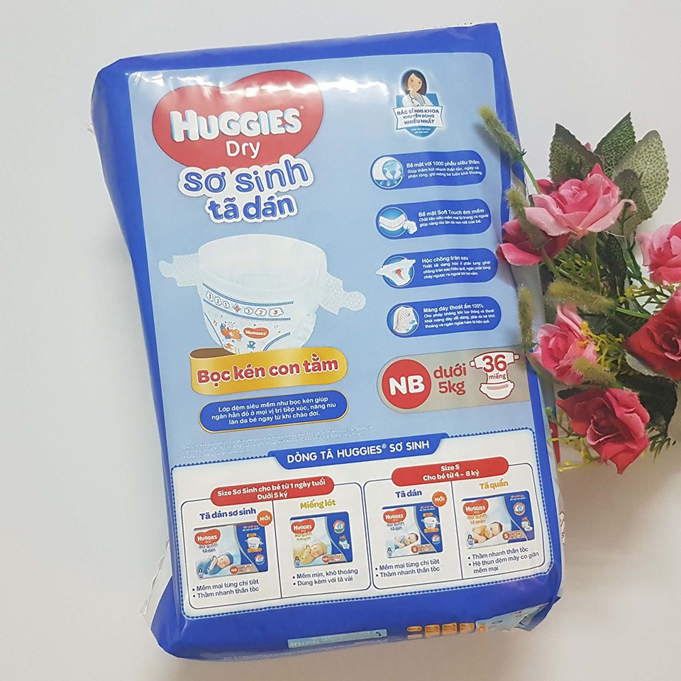 Tã Dán Huggies Newborn XS (Gói 40 Miếng)