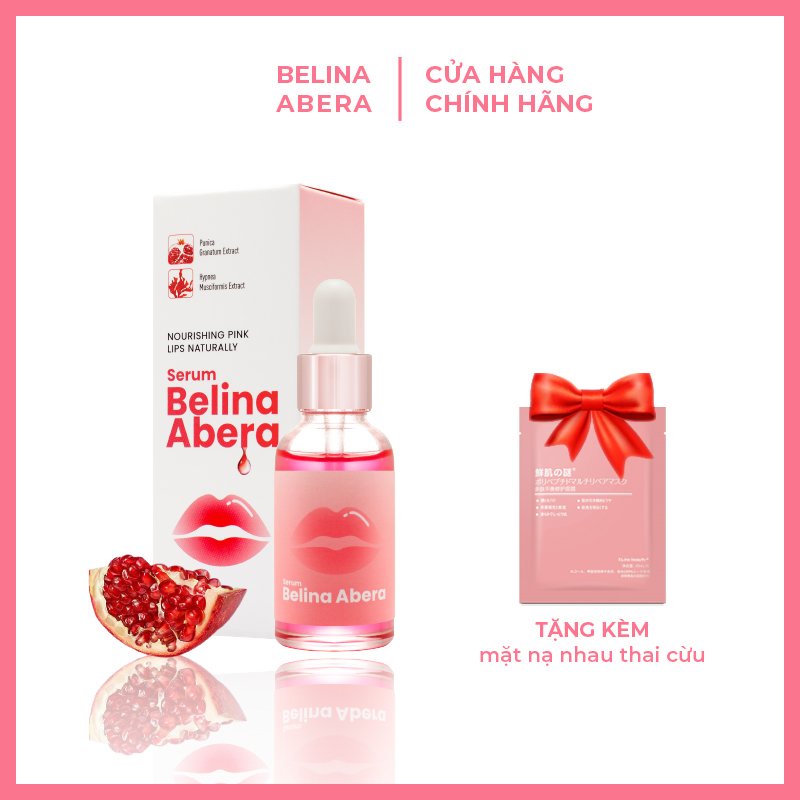 [ Chính hãng ] Serum Xóa Thâm Môi Belina Abera -Tinh Chất Dưỡng Môi Hồng, Mịn, Căng Mướt - 20ml