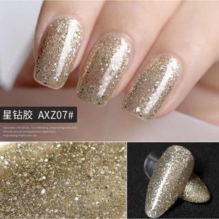 Sơn Gel AS Kim Tuyến Vàng Bạc Mẫu Mới Chai Đỏ Mã AXZ 15ml Chính Hãng