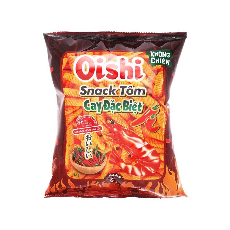 Snack tôm cay đặc biệt Oishi gói 40g