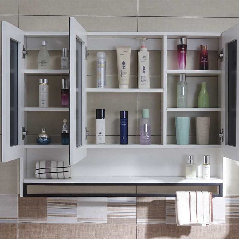 Tủ gương gỗ cứng phòng tắm nhà treo tường kệ tùy chỉnh sơn miễn phí rắn < | BigBuy360 - bigbuy360.vn