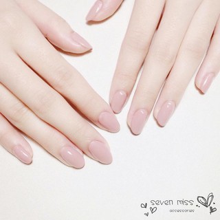 [Hàng mới về] Set 24 móng giả thiết kế đầu móng tròn với màu ngọt ngào dành cho nữ