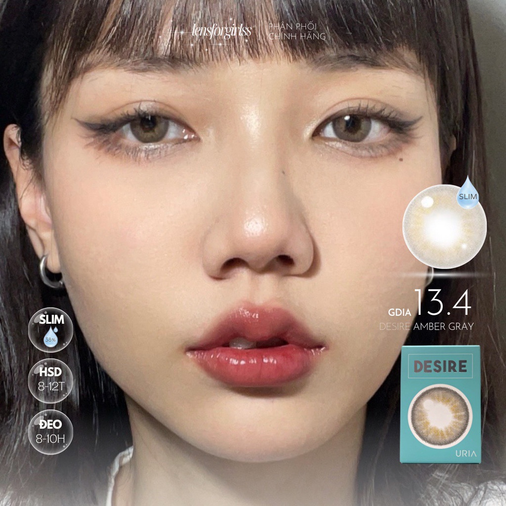Kính áp tròng DESIRE AMBER GRAY chính hãng IDOL LENS | HSD 8-12 tháng | Lens cận