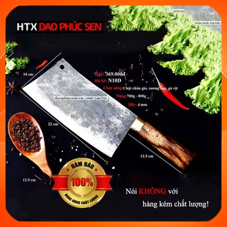 Dao Chặt Xương HTX DAO PHÚC SEN N10D Mới Cán Cẩm Khâu Đồng 22cm