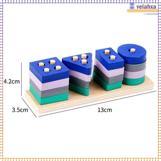Set 16 khối gỗ đồ chơi xếp hình cho bé