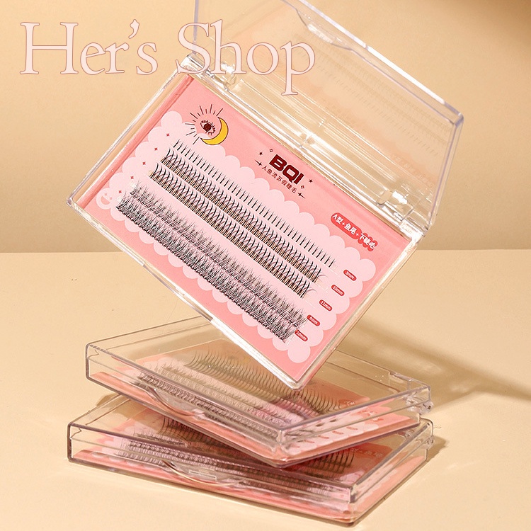 Mi Giả Chùm Tự Nối Trên Và Dưới Tặng Keo Dán Mi Siêu Đẹp - Lông Mi Sợi Tự Nhiên Dễ Nối Tại Nhà EYELASH