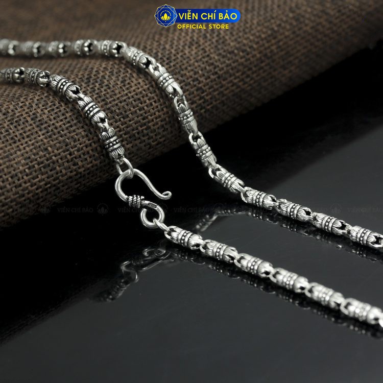 Dây chuyền bạc nam Liên Hoa Sen chất liệu bạc Thái 925 trẻ trung khỏe khoắn thương hiệu Viễn Chí Bảo D100241