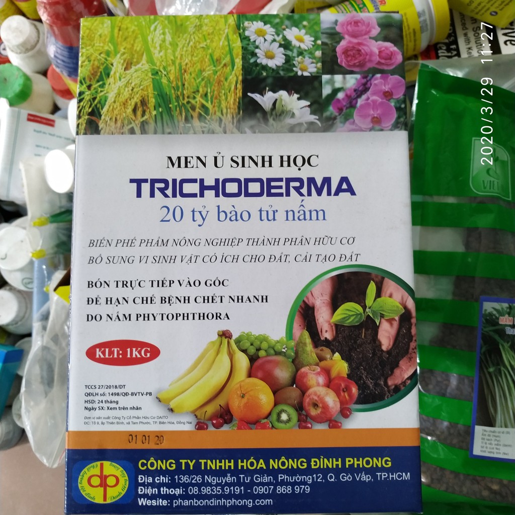 Men ủ sinh học Trichoderma cực tốt với 20 tỷ bào tử nấm gói 1kg