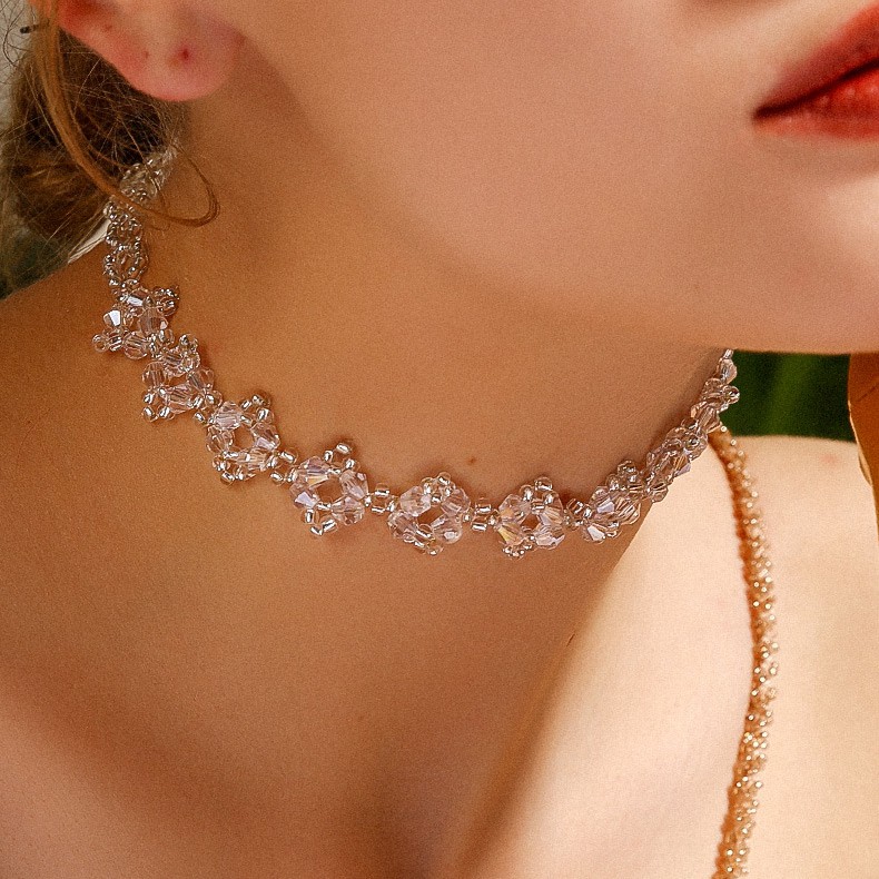 VÒNG CỔ CHOKER PHA LÊ NGỌC - MELY 889