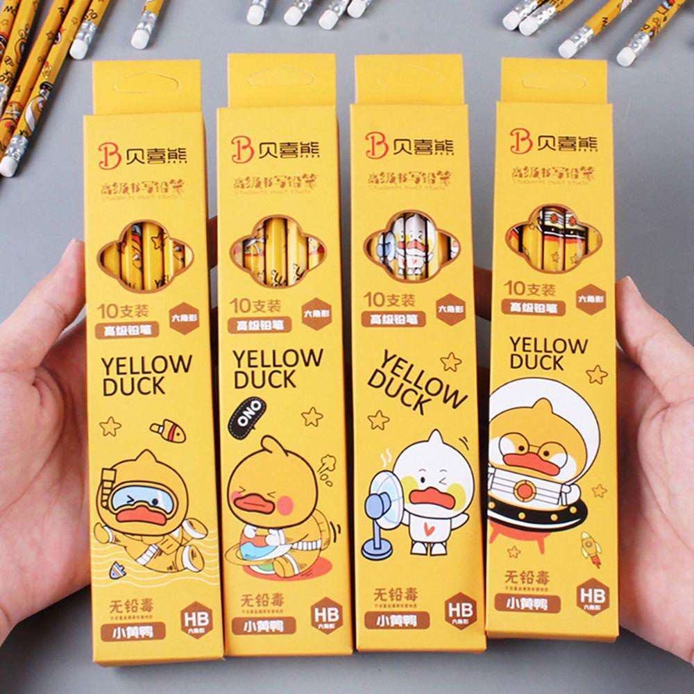 Set 10 Bút Chì Gỗ Kèm Gôm Tẩy Dễ Thương