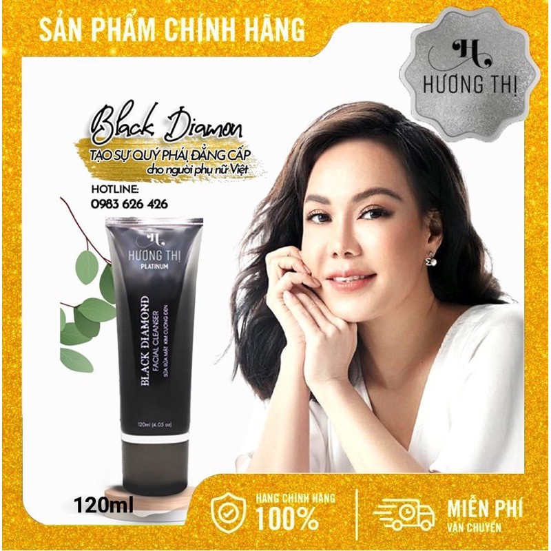 BLACK DIAMOND FACIAL CLEANSER - SỮA RỬA MẶT KIM CƯƠNG ĐEN HƯƠNG THỊ PLATINUM