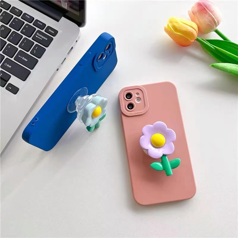 Ốp Điện Thoại Có Vòng Đỡ Hình Hoa 3D Cho Samsung Galaxy A11 A12 A20 A30 A50 A51 A71 A72 A52 A22 4G 5G A10S A20S A02 A03S A21S