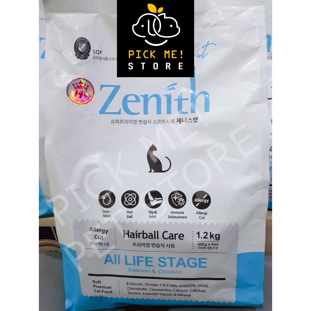 [ CHÍNH HÃNG ] Hạt Mềm Tiêu Búi Lông Zenith Hairball Care Cho Mèo Mọi Độ Tuổi 1.2kg