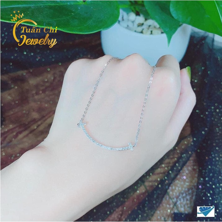 Vòng Cổ Bạc Nữ ⚡FREESHIP⚡ Dây Chuyền Bạc Kiểu Dáng Hình Mặt Cười An Nhiên, Hạnh Phúc Dành Cho Phái Đẹp