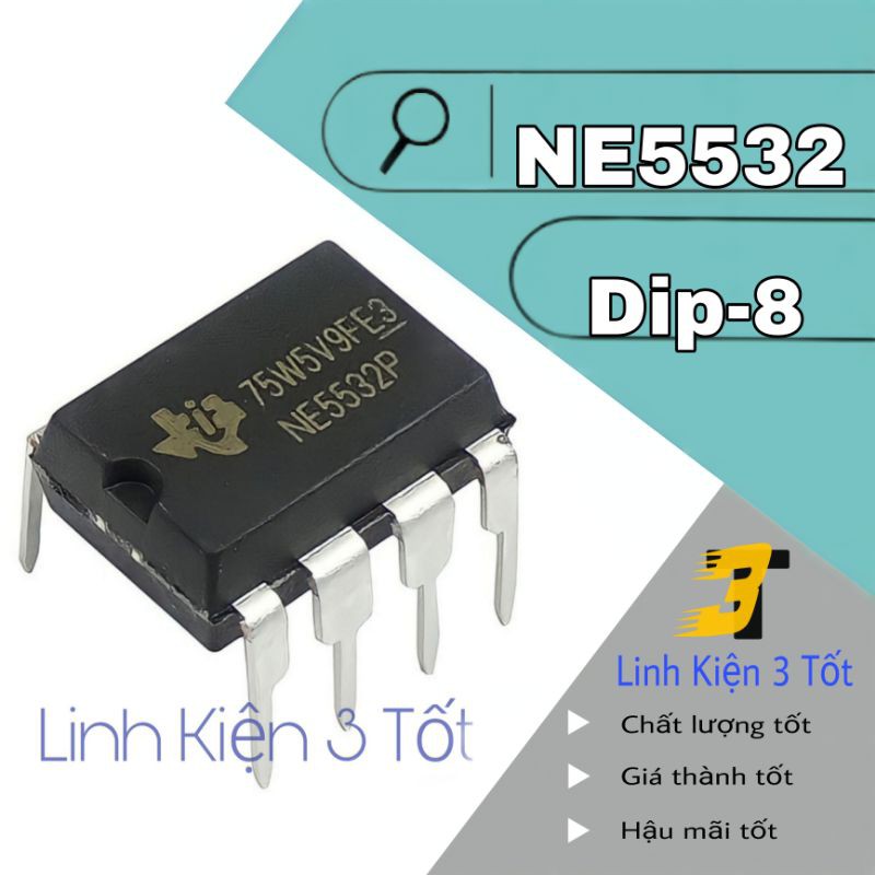IC khuếch đại thuật toán NE5532 NE5532P 5532 8 chân cắm loại tốt