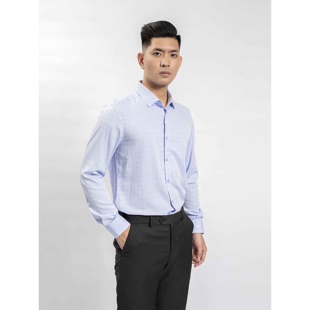 Áo sơ mi nam dài tay ARISTINO- sợi sồi- slim- als62808