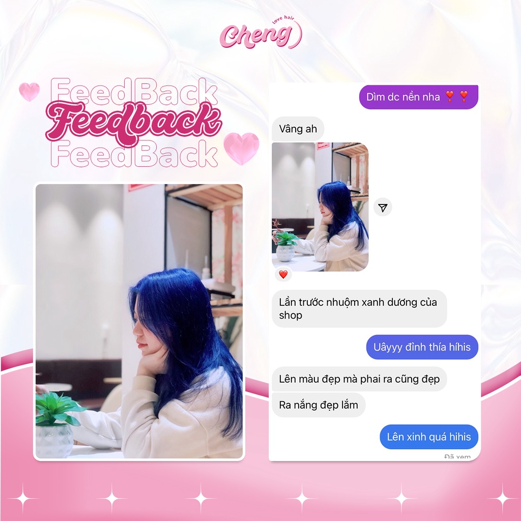 Thuốc Nhuộm Tóc Màu XANH DƯƠNG | Chenglovehair, Chenglovehairs