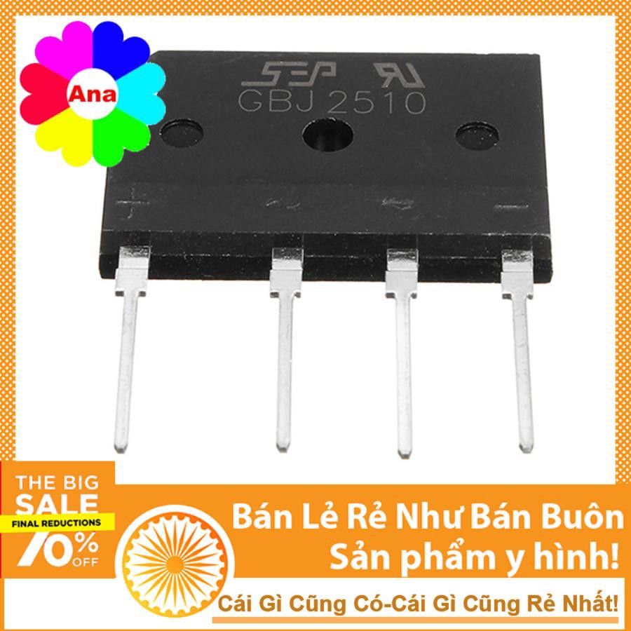 Diode Cầu 25A 2510 Dẹt Xịn ( Đủ Công Suất )