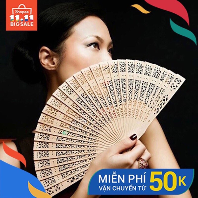 Quạt gỗ xếp làm oản tháp bánh trang trí phong cách cổ trang độc đáo,đẹp và sẵn kho