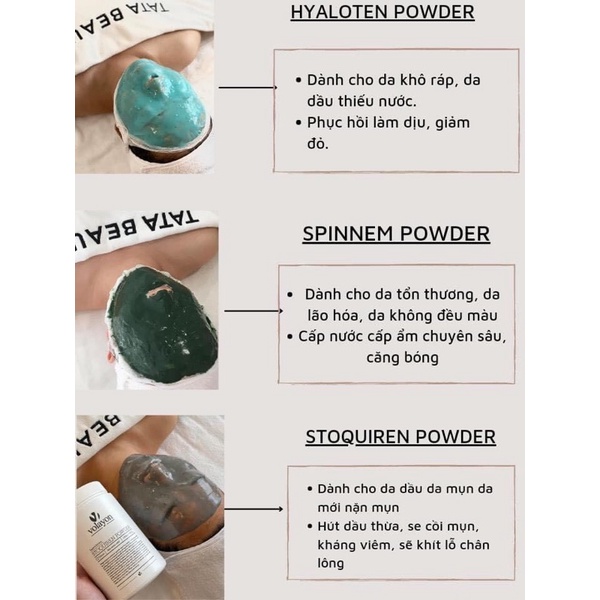 Mặt Nạ Tảo Xoắn Volayon Spinnem Powder - Full 3 Màu