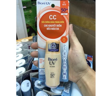 Sữa Chống Nắng Trang Điểm Bioré SPF 50+/PA++++ 30ml UV CC Milk