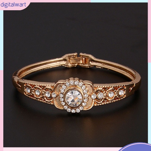 Vòng Tay Thiết Kế Mạ Vàng Đính Đá Thời Trang Dành Cho Nữ