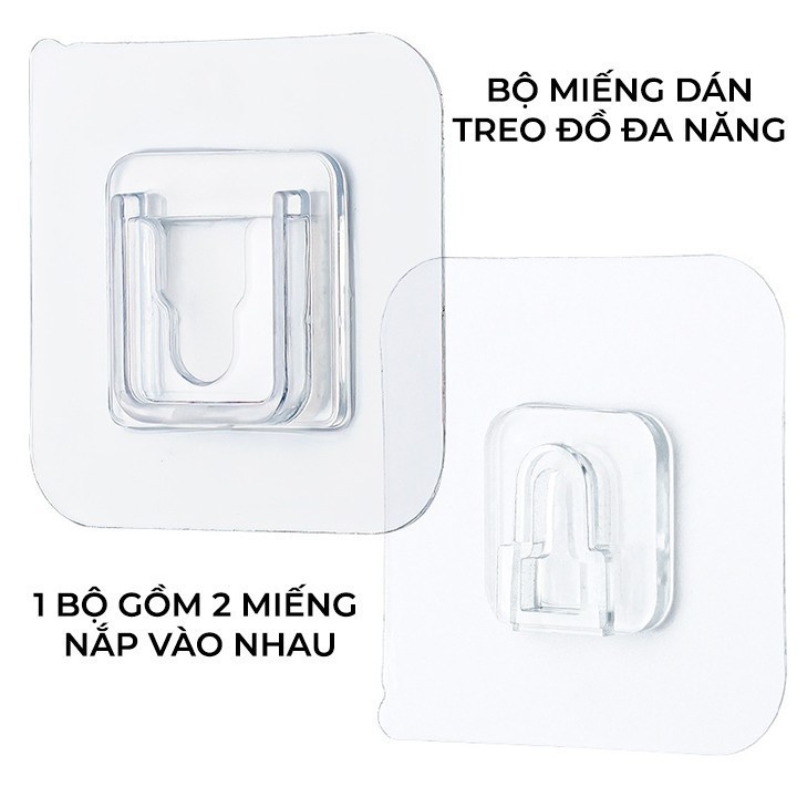 Bộ móc dán tường ghép đôi chữ U + hình tháp MDT _UT, bộ móc dán tường treo ổ điện, treo tranh ảnh không khoan đa năng